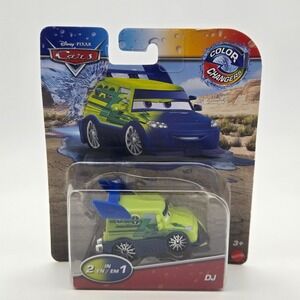 Disney‎ Pixar Cars DJ Color Changers Blue Green Die-Cast New Package Damage